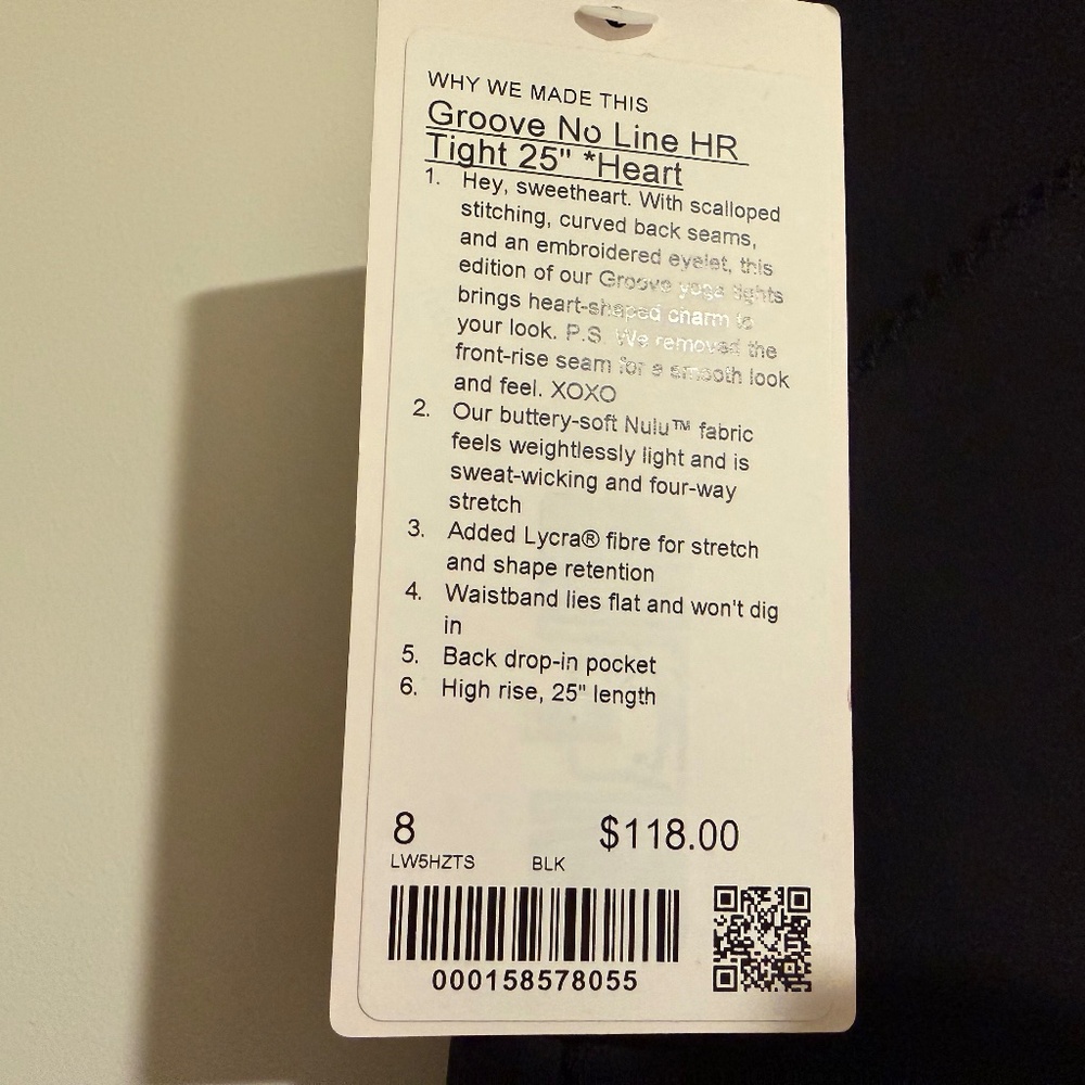 Lulu lemon Groove no line hr tight 25”